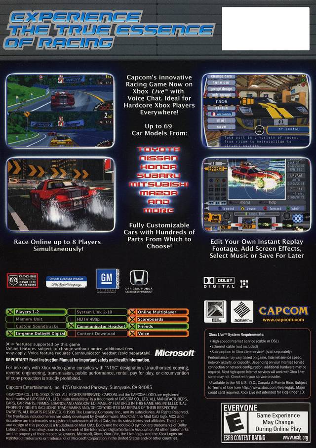 Auto Modellista - Xbox [Pre-Owned] Video Games Capcom   
