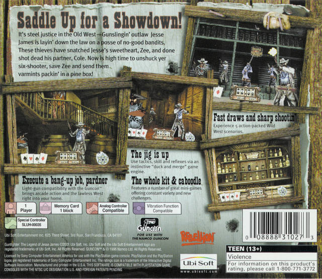 Gunfighter: The Legend of Jesse James - (PS1) PlayStation 1 [Pre-Owned] Video Games Ubisoft   