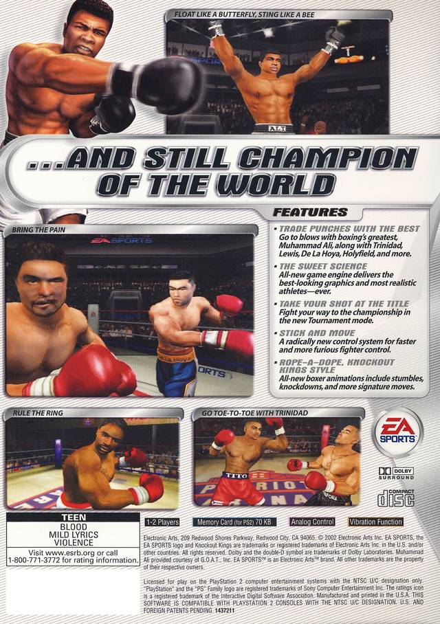 Knockout Kings 2002 - (PS2) PlayStation 2 [Pre-Owned] Video Games Electronic Arts   