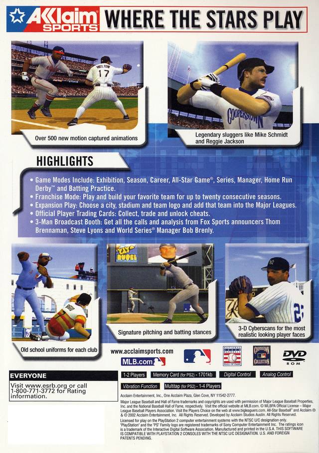 All-Star Baseball 2003 - (PS2) PlayStation 2 [Pre-Owned] Video Games Acclaim   