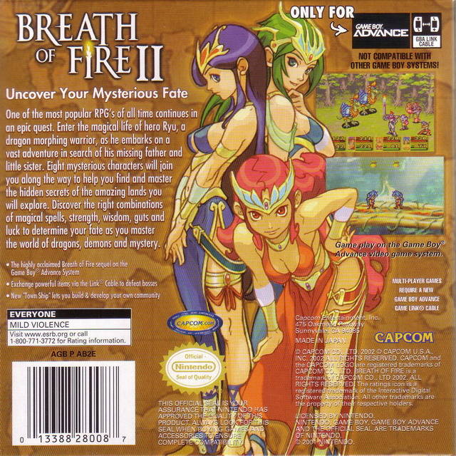 Breath of Fire II - (GBA) Game Boy Advance [Pre-Owned] Video Games Capcom   