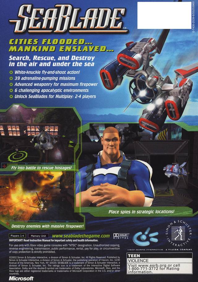 SeaBlade - (XB) Xbox [Pre-Owned] Video Games Simon & Schuster   