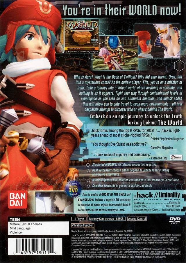 hack//Part 1: Infection - (PS2) PlayStation 2 [Pre-Owned] | J&L Game