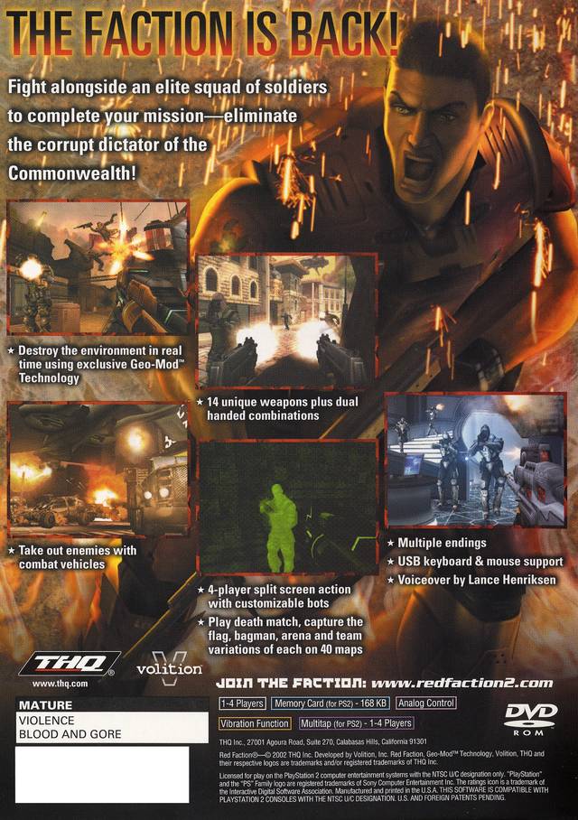 Red Faction II - (PS2) PlayStation 2 Video Games THQ   