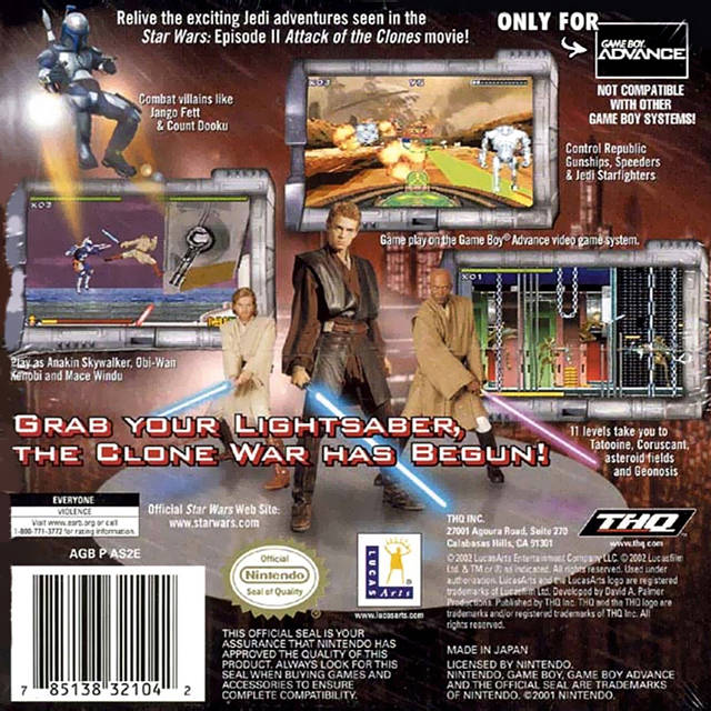Star Wars Episode II: Attack of the Clones - (GBA) Game Boy Advance [Pre-Owned] Video Games THQ   