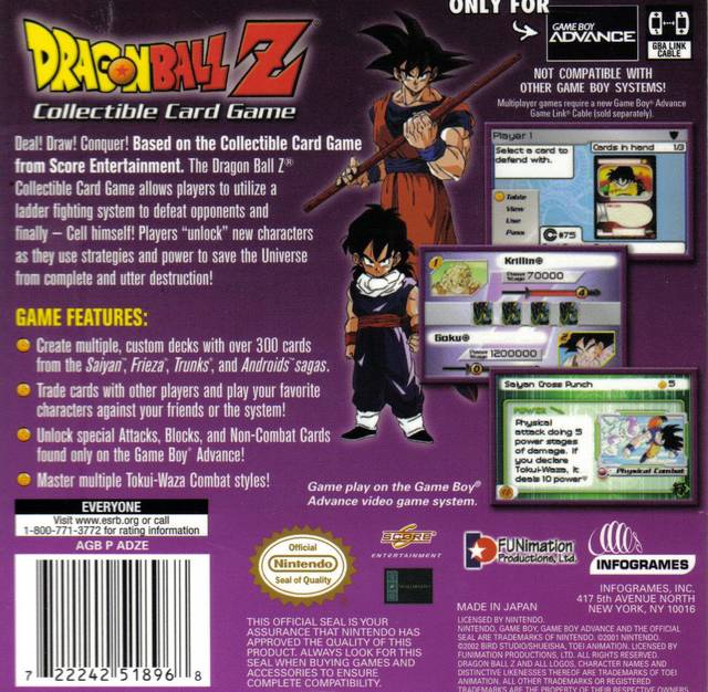 Dragon Ball Z: Collectible Card Game - (GBA) Game Boy Advance [Pre-Owned] Video Games Infogrames   