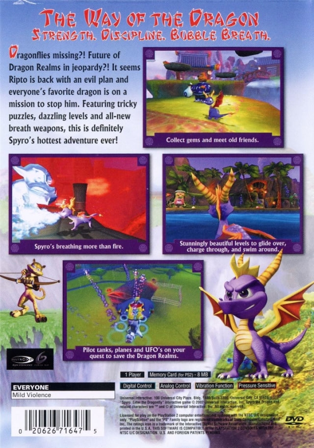Spyro: Enter the Dragonfly - (PS2) PlayStation 2 [Pre-Owned] Video Games Universal Interactive   