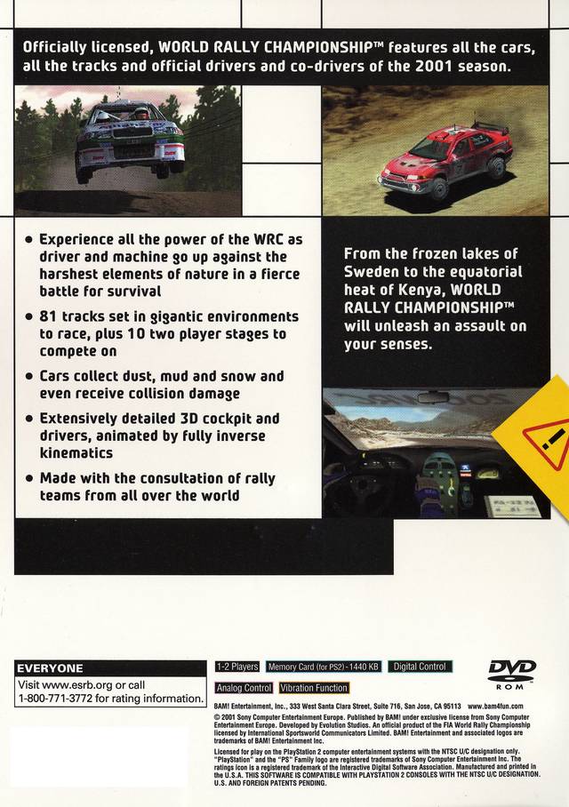 WRC: World Rally Championship - PlayStation 2 Video Games Bam Entertainment   
