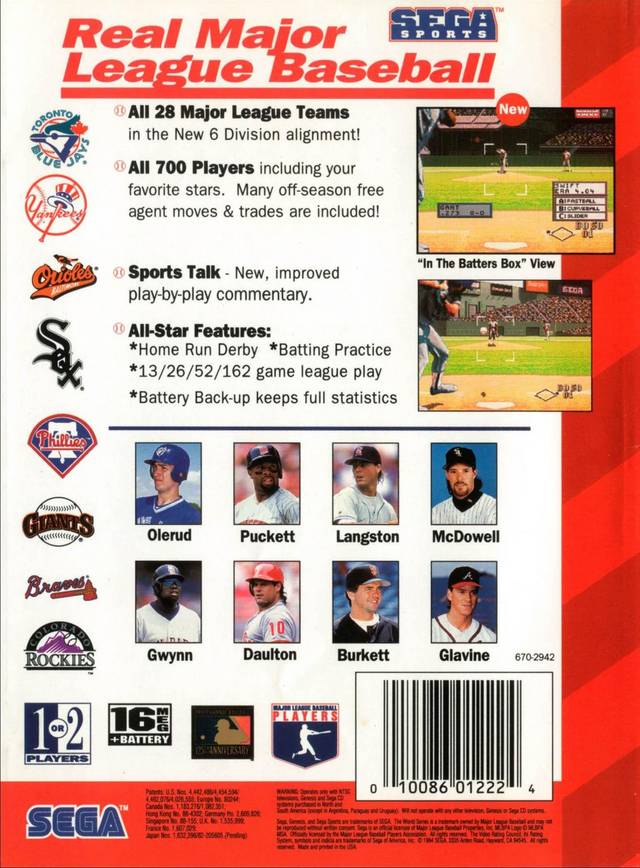 World Series Baseball - (SG) SEGA Genesis [Pre-Owned] Video Games Sega   