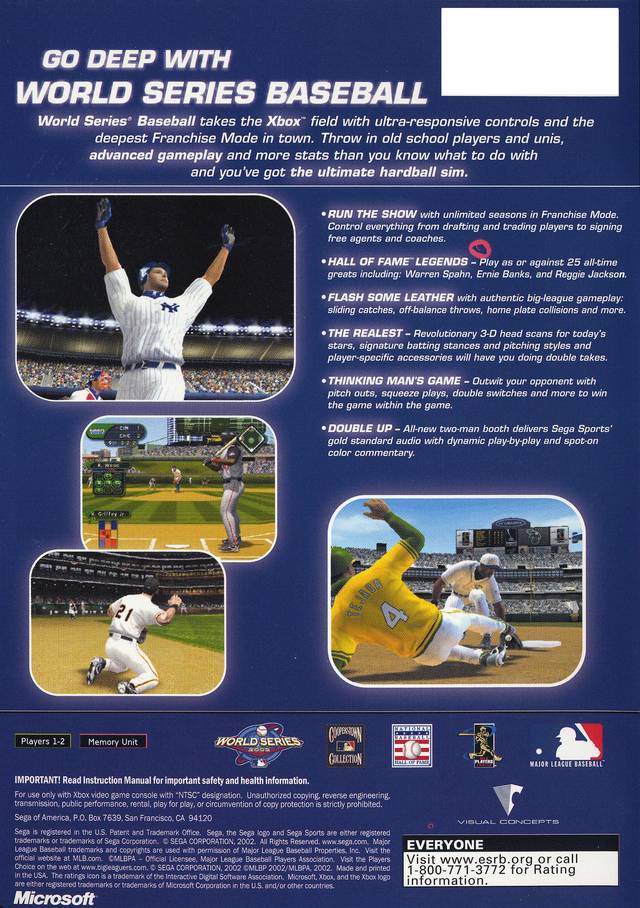 World Series Baseball - (XB) Xbox [Pre-Owned] Video Games Sega   