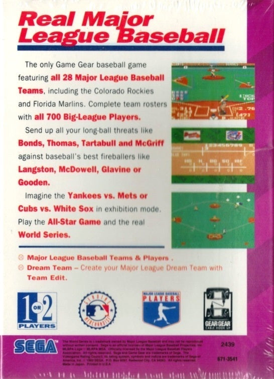 World Series Baseball - SEGA GameGear [Pre-Owned] Video Games Sega   