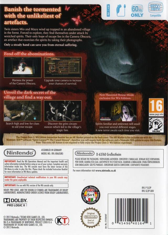 Project Zero 2 - Nintendo Wii [Pre-Owned] (European Import) Video Games Nintendo   