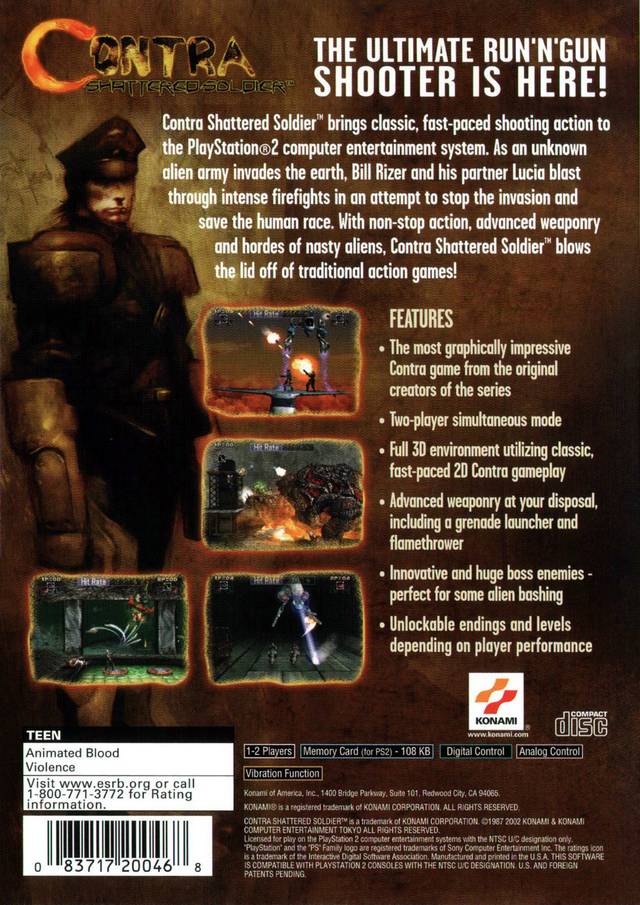 Contra: Shattered Soldier - (PS2) PlayStation 2 [Pre-Owned] Video Games Konami   
