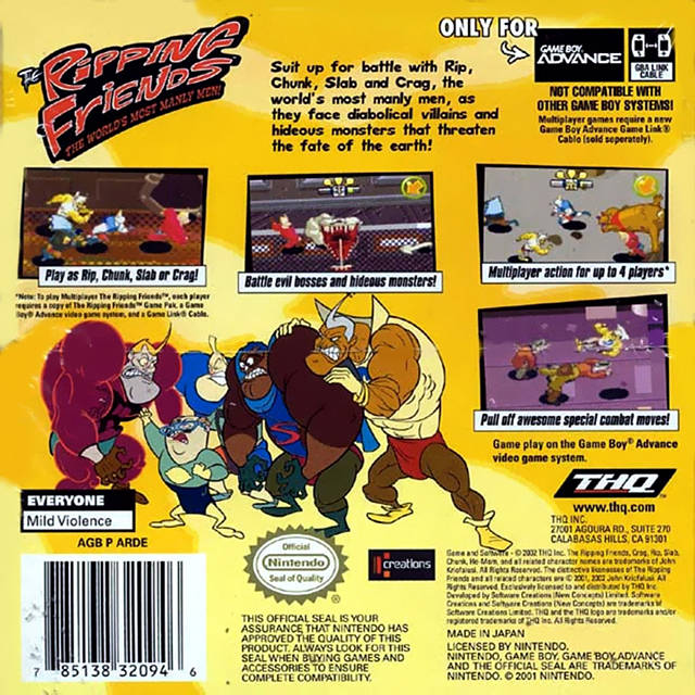 The Ripping Friends: The World's Most Manly Men! - (GBA) Game Boy Advance Video Games THQ   