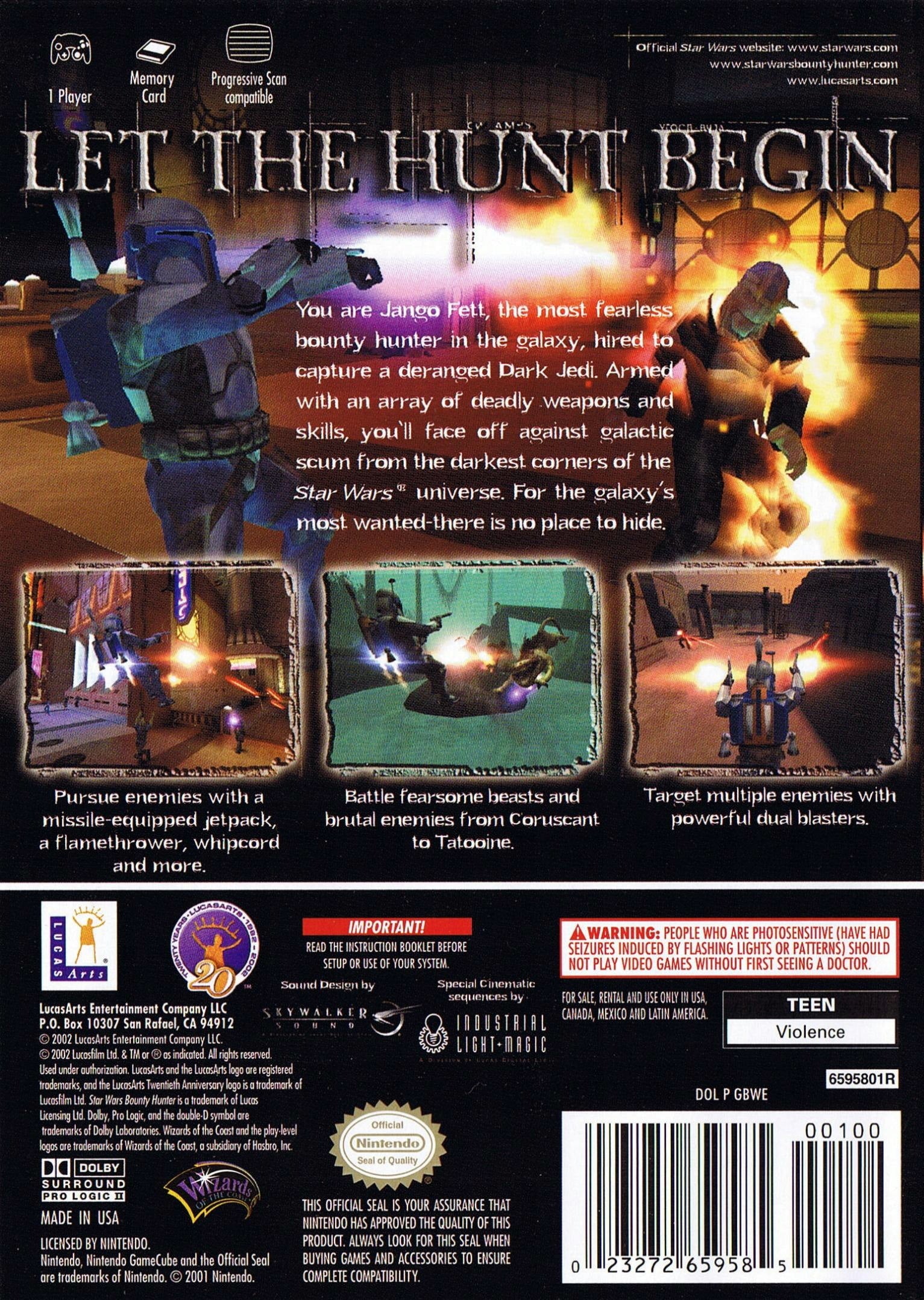 Star Wars: Bounty Hunter - (GC) GameCube [Pre-Owned] Video Games LucasArts   
