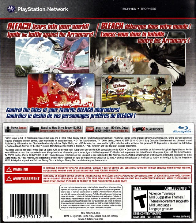 Bleach: Soul Resurreccion - (PS3) PlayStation 3 Video Games NIS America   