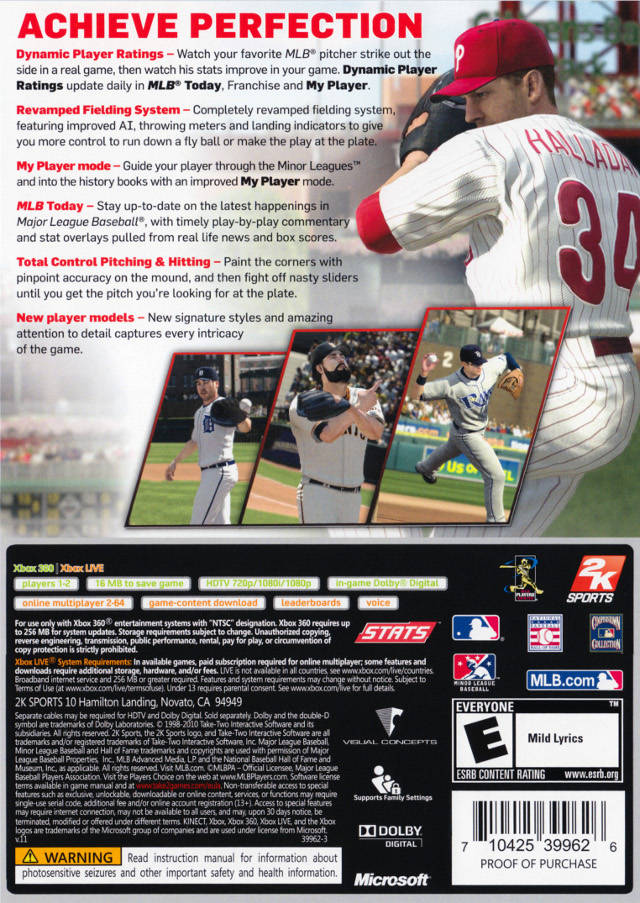 Major League Baseball 2K11 - Xbox 360 [Pre-Owned] Video Games 2K Sports   