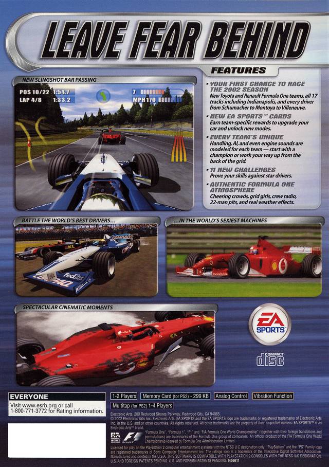 F1 2002 - PlayStation 2 Video Games EA Sports   