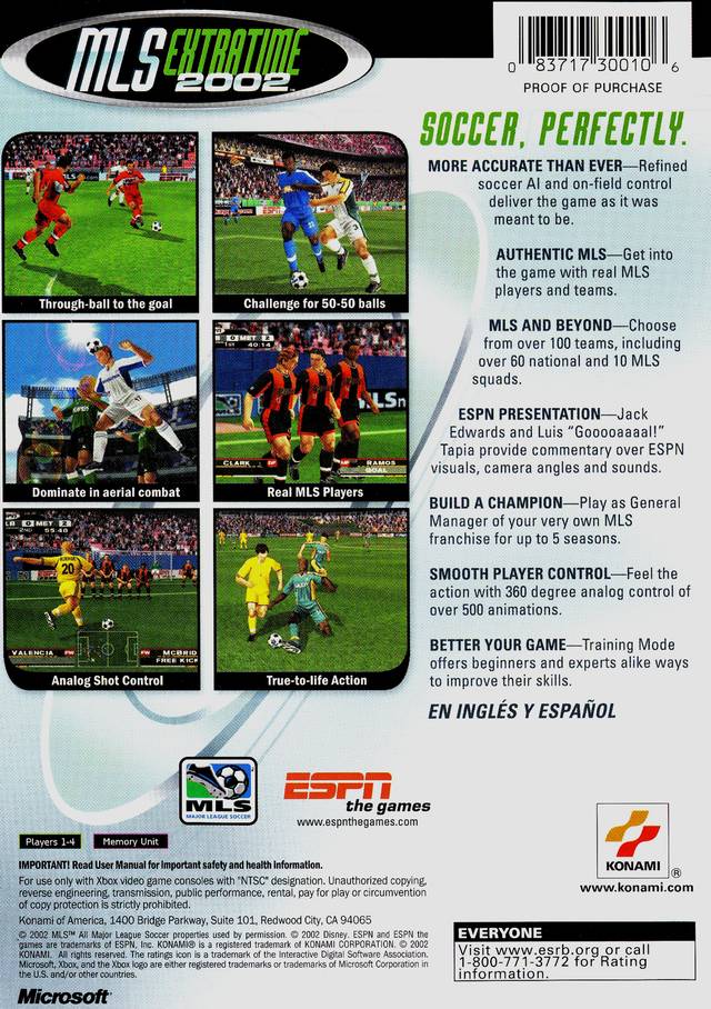 ESPN MLS ExtraTime 2002 - Xbox Video Games Konami   