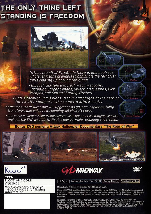 Fire Blade - (PS2) PlayStation 2 [Pre-Owned] Video Games Midway   
