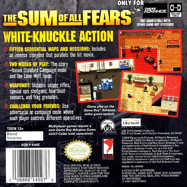 The Sum of All Fears - (GBA) Game Boy Advance [Pre-Owned] Video Games Ubisoft   