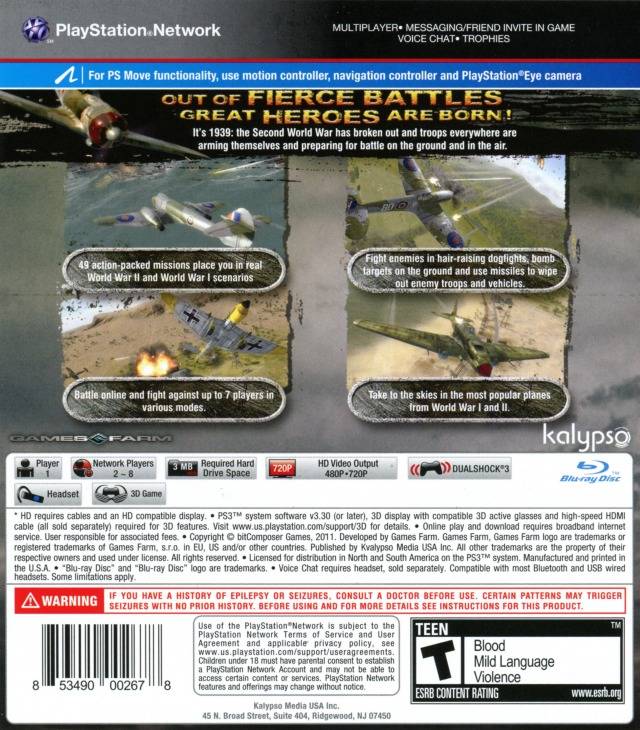 Air Conflicts: Secret Wars - (PS3) PlayStation 3 [Pre-Owned] Video Games Kalypso   