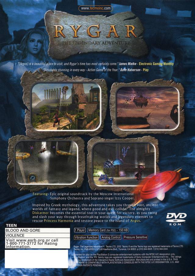 Rygar: The Legendary Adventure - (PS2) PlayStation 2 [Pre-Owned] Video Games Tecmo   