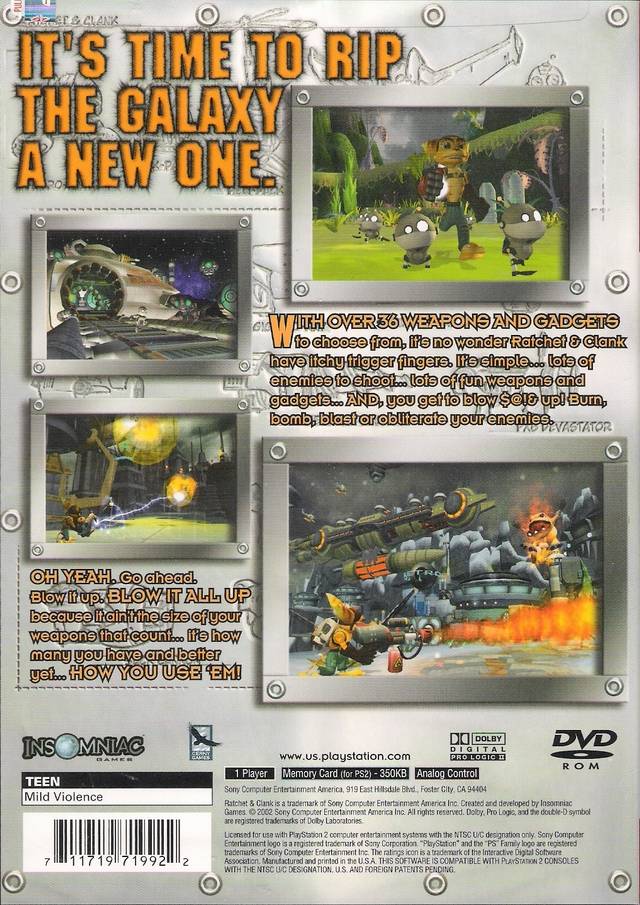 Ratchet & Clank (Greatest Hits) - (PS2) PlayStation 2 [Pre-Owned] Video Games SCEA   