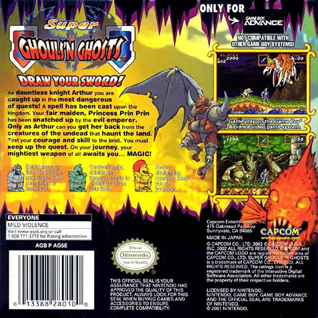 Super Ghouls 'n Ghosts - (GBA) Game Boy Advance [Pre-Owned] Video Games Capcom   
