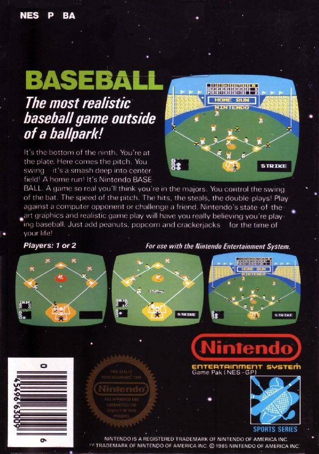 Baseball - (NES) Nintendo Entertainment System [Pre-Owned] Video Games Nintendo   