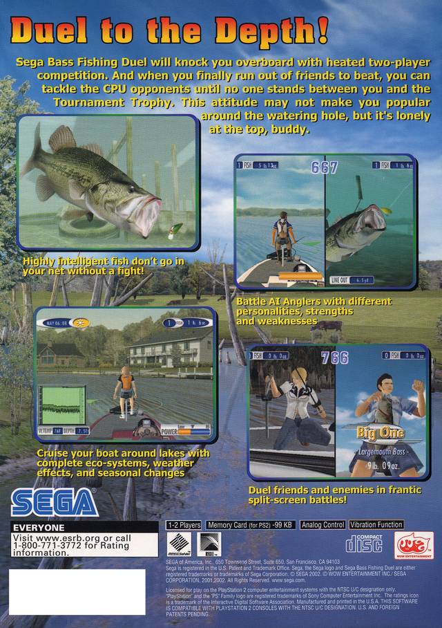 Sega Bass Fishing Duel - (PS2) PlayStation 2 Video Games Sega   