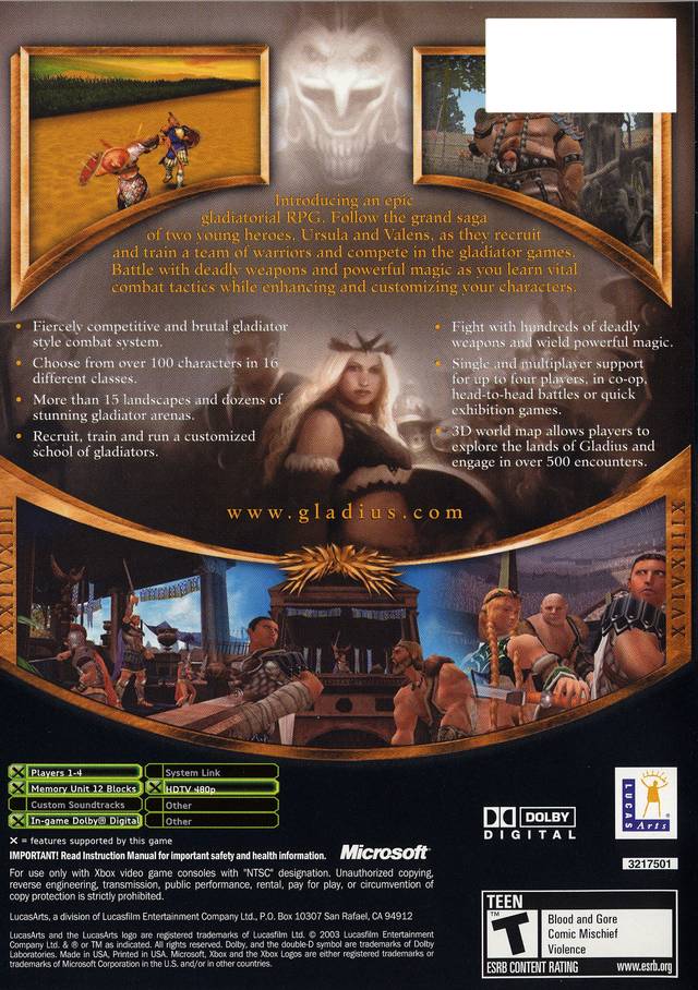 Gladius - (XB) Xbox [Pre-Owned] Video Games LucasArts   