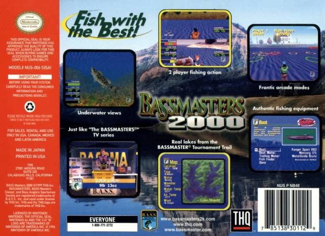 Bassmasters 2000 - (N64) Nintendo 64 [Pre-Owned] Video Games THQ   
