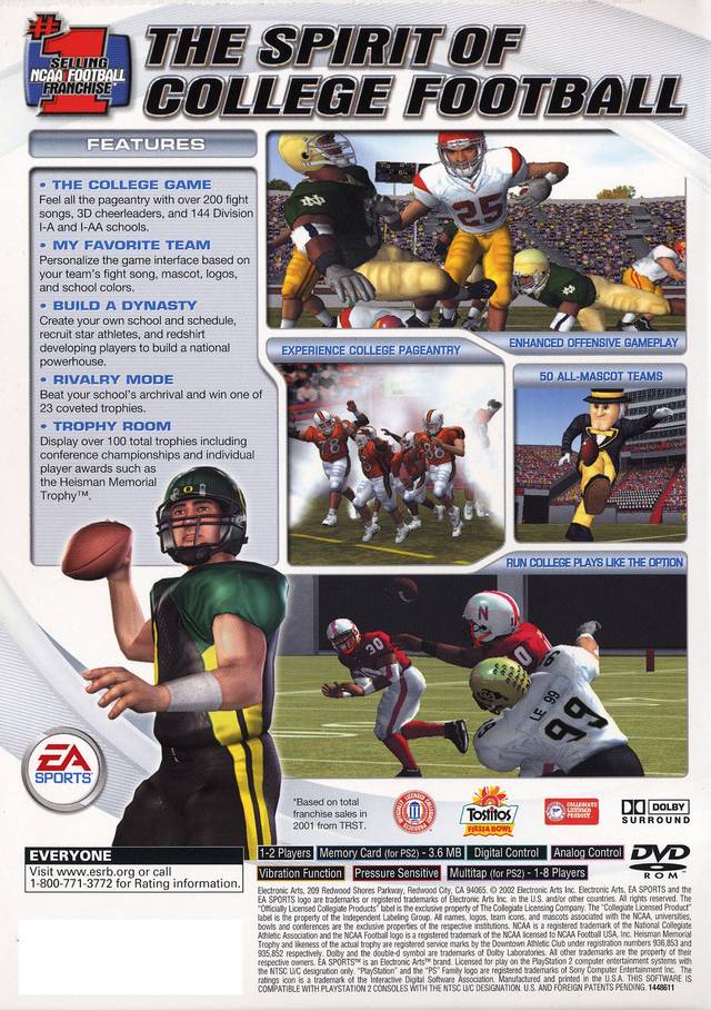 NCAA Football 2003 - (PS2) PlayStation 2 [Pre-Owned] Video Games EA Sports   