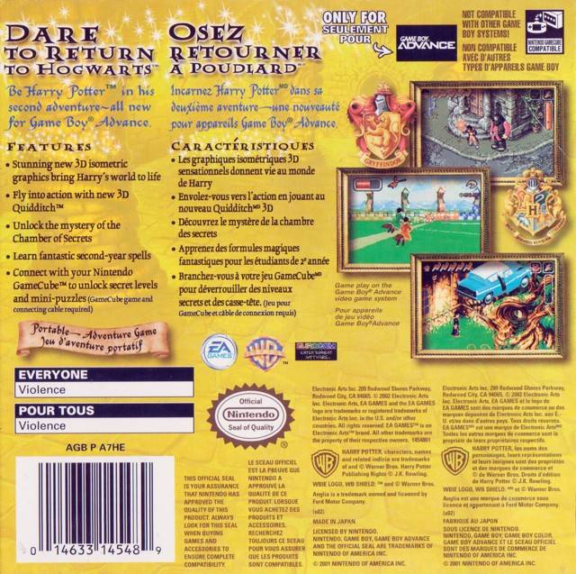 Harry Potter and the Chamber of Secrets - (GBA) Game Boy Advance [Pre-Owned] Video Games EA Games   