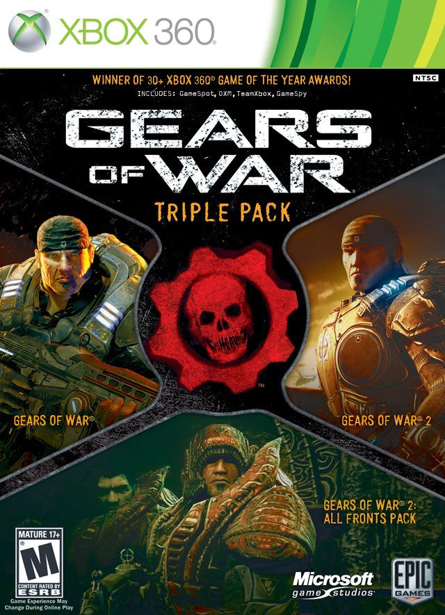 Gears of War Triple Pack - Xbox 360 [Pre-Owned] Video Games Microsoft Game Studios   