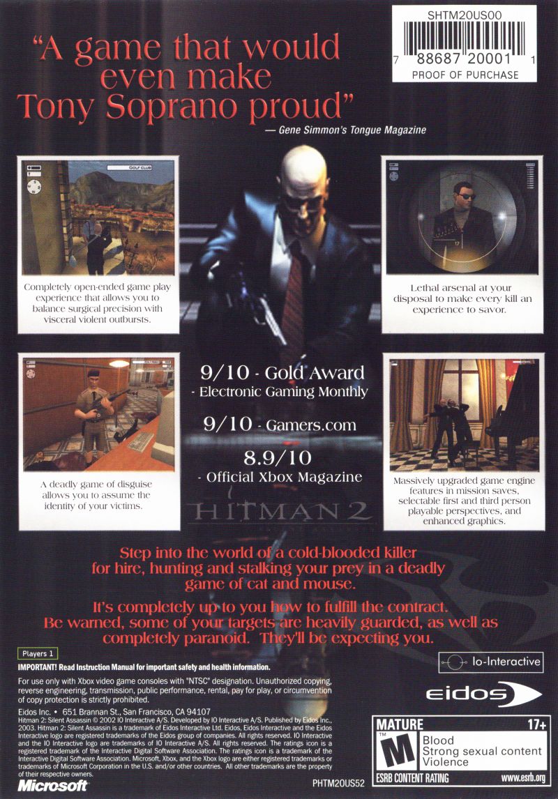 Hitman 2: Silent Assassin Xbox - Prix - Photo - Présentation Hitman 2: Silent Assassin Xbox - Prix - Photo - Présentation