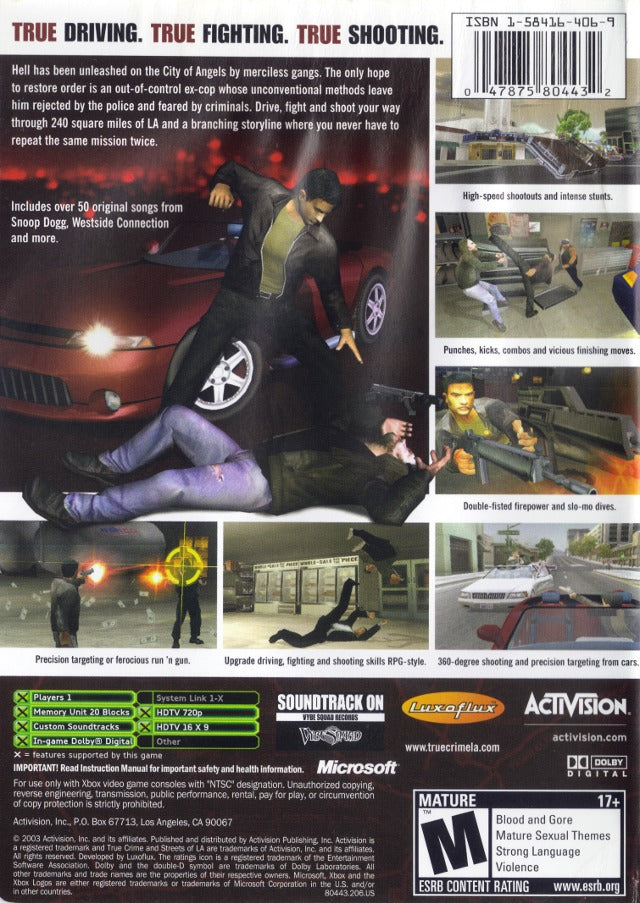 True Crime: Streets of LA - (XB) Xbox [Pre-Owned] Video Games Activision   