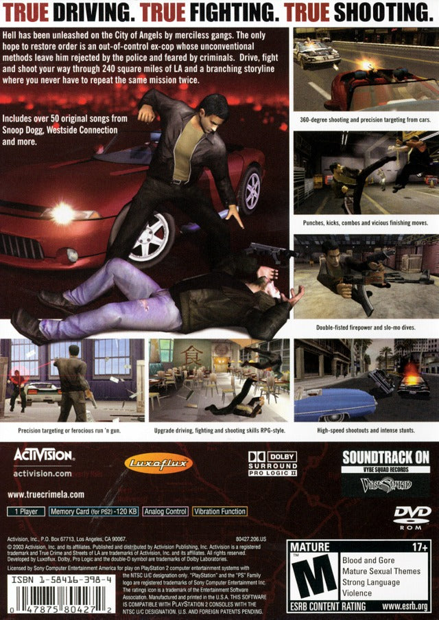 True Crime: Streets of LA - (PS2) PlayStation 2 [Pre-Owned] Video Games Activision   