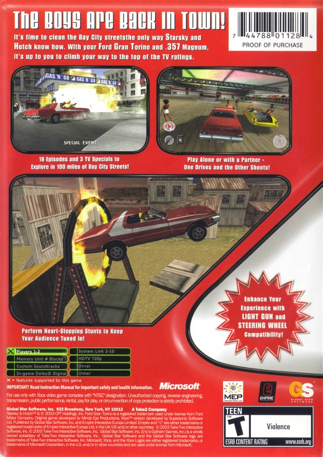 Starsky & Hutch - Xbox Video Games Gotham Games   