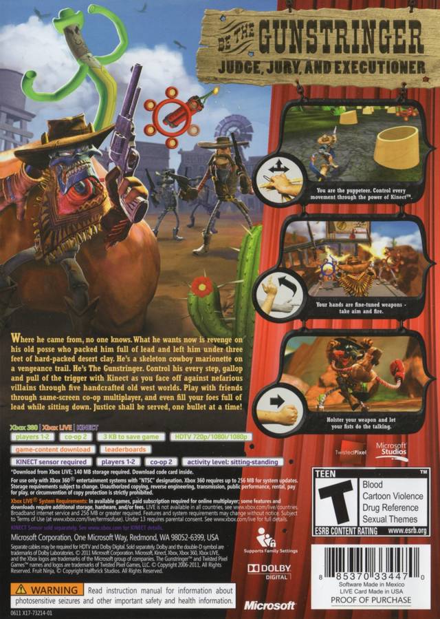 The Gunstringer (Kinect Required) - Xbox 360 Video Games Twisted Pixel Games   