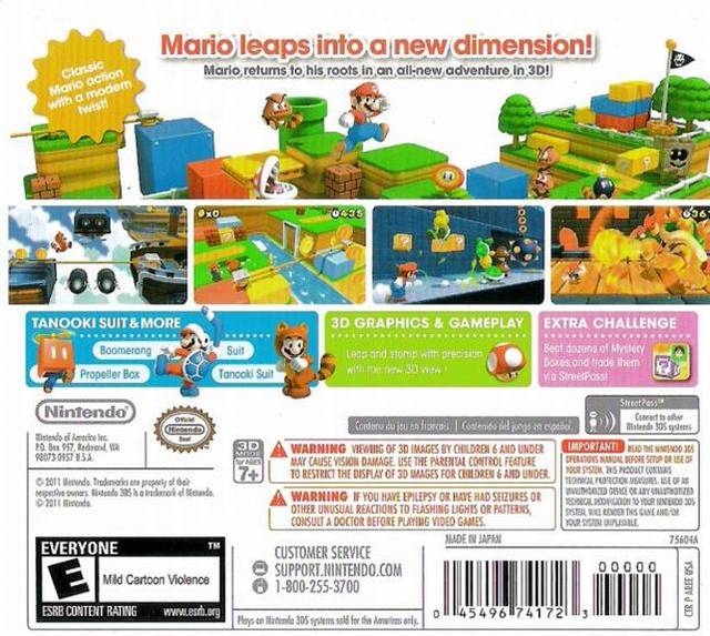 Super Mario 3D Land (World Edition) - Nintendo 3DS | J&L Game