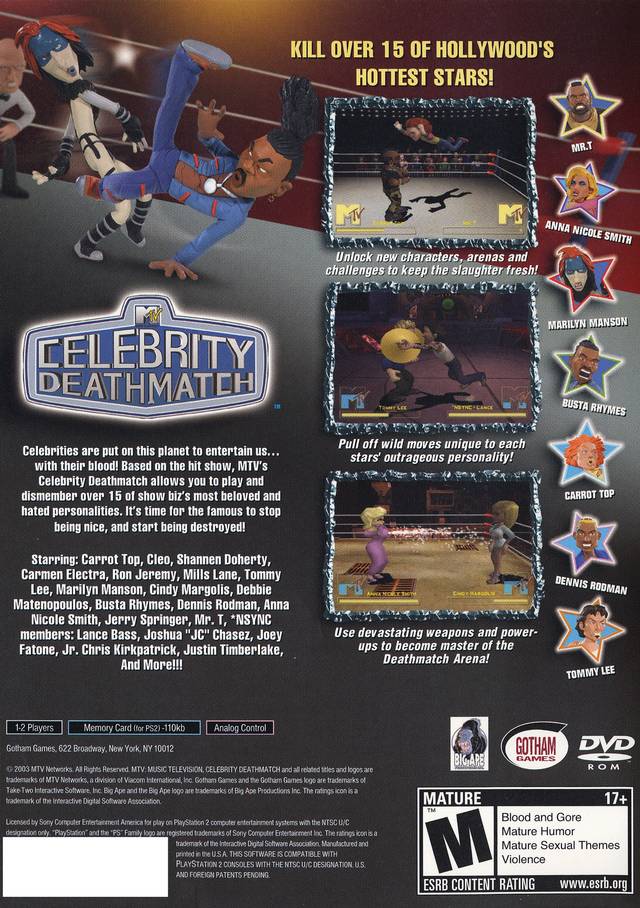 MTV's Celebrity Deathmatch - (PS2) PlayStation 2 [Pre-Owned] Video Games Gotham Games   