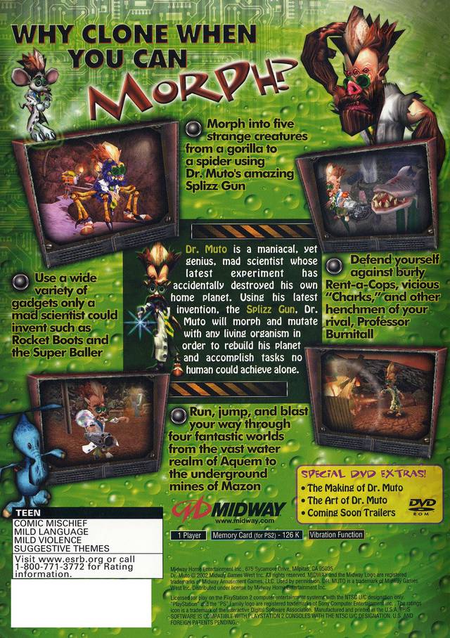 Dr. Muto - PlayStation 2 Video Games Midway   