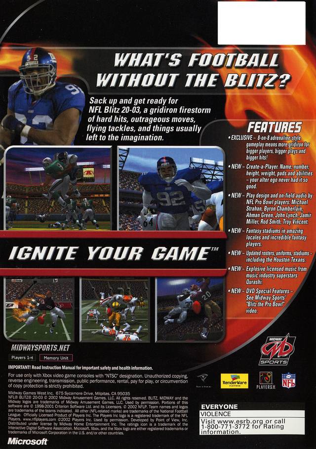 NFL Blitz 2003 - Xbox [Pre-Owned] Video Games Midway   