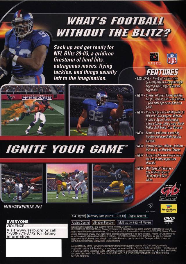 NFL Blitz 2003 - (PS2) PlayStation 2 [Pre-Owned] Video Games Midway   