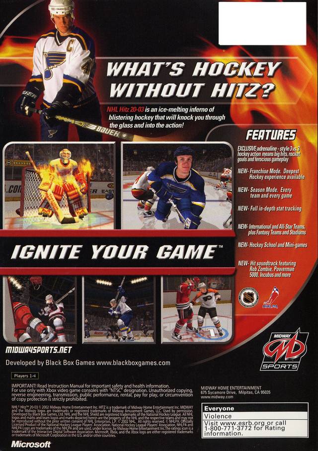 NHL Hitz 20-03 - (XB) Xbox [Pre-Owned] Video Games Midway   