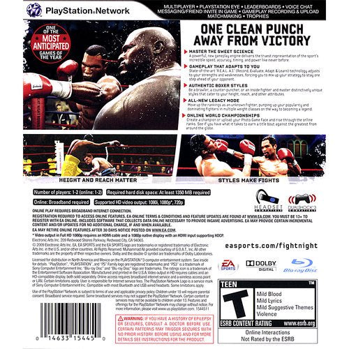 Fight Night Round 4 (Greatest Hits) - (PS3) PlayStation 3 [Pre-Owned] Video Games EA Sports   