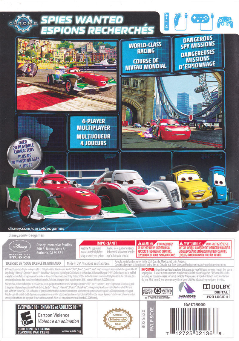 Cars 2 wii hotsell