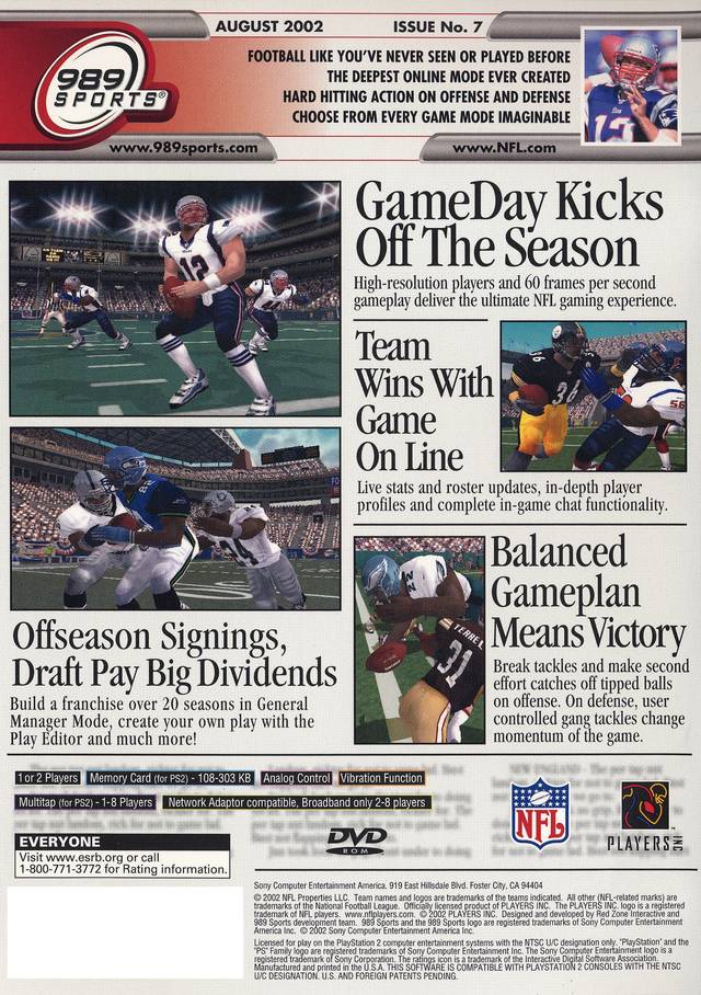 NFL GameDay 2003 - PlayStation 2 Video Games SCEA   